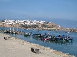 Looking down the Bou Regreg River towards Rabat, Morocco