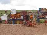 roadside ceramics seller, Morocco