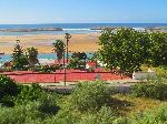 Vacation homes overlooking lagoon, Oualidia, Morocco
