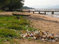 Sierra Leone, rubbish on the beach