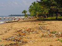 Sierra Leone, garbage on the beach