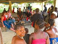 Mamuri, Sierra Leone, taking siesta out of the heat