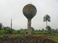 Sierra Leone, UN peace keeping troops built water tower