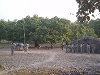 Bafilo, Togo, morning school assemble