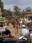 Bohicon, Benin, women head carrying products for sale