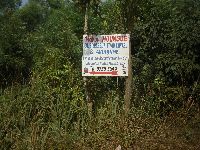 Lake Aheme, Benin, sign for traditional healer of Voodoo culture/religion