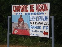 Comé, Benin, national highway, sign for traditional healer