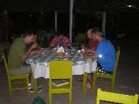 Aneho, Togo, dinner on the patio