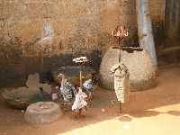 Togoville, Togo, shrines and altar for traditional Voodou religion