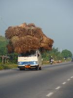 Comé, Benin, national highway, oversize load