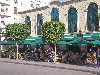 Sidewalk seating at cafe, Tunis