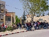 School children waiting for transportation, El Kef