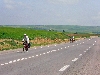 Cycling along the highway east if El Kef