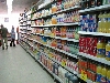 Stocked shelves in supermarket, Beja