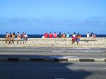 Youth gathered on the Malecon, Havana, Cuba