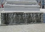 Base, metal bas relief, Statue of Jose Marti, Central Park, Havana, Cuba