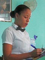 Waitress, paladar, Casa Blanca, Havana, Cuba