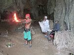 performance of music, dance and fire handling, Cimarron Cave, Vinales