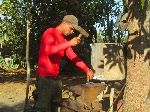 Blacksmith working, Cuba