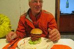 Living Havana restaurant's burger, Vedado, Havana, Cuba