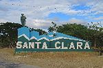 Sign for Santa Clara, featuring Che Guavara
