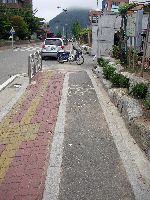 Pedestrian and bicycle facilities leading to school, Hwacheon, South Korea