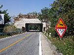 typical road cross section with wildlife overpass, Saraksan National Park