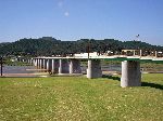 Pedestrian, bicycle bridge, Gyeongju, South Korea