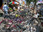 Informal bicycle parking in Gyeongju, South Korea