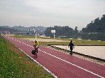 Bicycle, jogging, walking trail along the river, Jinju, South Korea