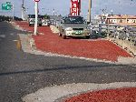 Bike lane with parked car, highway 12, Jeju Island, South Korea