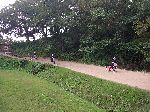 Nun touring the cultural sites of Gyeongju by bike.