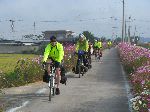 Sangju, South Korea, river side bicycle 
trail