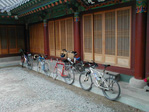 Bike parking at Sangwon Temple