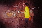 Ecuador, Pastaza, Otto village, cooking