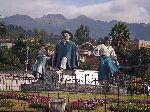 Sculpture at the entrance to Otavalo