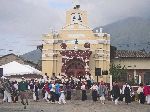 Inty Raymi festival in the main square of Peguche.