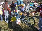 vendor on bicycle, Lake Fahuarcocha