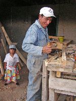 Man doing carpentry