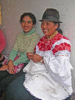 Women doing embroidery