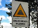 Ecuador, lahar warning sign
