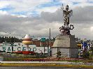 Ice cream statue, San Miguel de Salcedo, "Ice Cream Capitol of Ecuador"