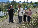 Ecuador, Salasaca: Alonso Pilla, talking with friends