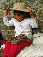 Ecuador, Salasaca: felted hat