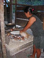 cooking cassava bread