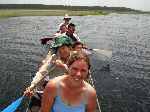 paddling canoe, Wakapoa, Guyana