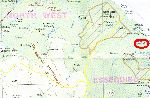 map of roadless region west of Charity, Guyana