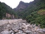 The road and river share the same gorge
