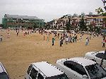 Student in a school yard