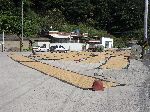 flat roadside space for drying rice, Korea